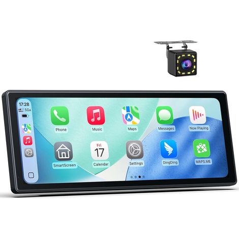 Voiture sans Fil Tactile 10,26 Pouces Affichage avec Caméra de Recul, Mirror Link, Contrôle Vocal, Audio Bluetooth, GPS, FM (1/5)