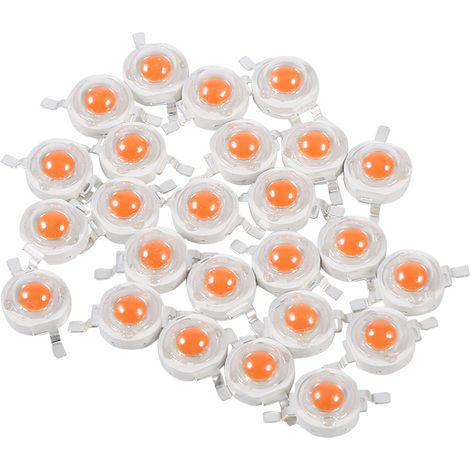 Pack de 25 Puces LED 3W à Spectre Complet (380nm-840nm) pour Plantes – Sans PCB, Haute Luminescence & Longue Durée de Vie (1/3)