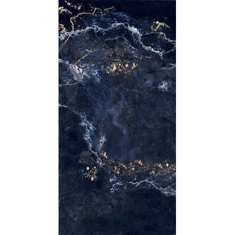 Carrelage sol / mur effet marbre bleu nuit FORTUNA l.60 x L.120 cm Brillant  LIMCARO