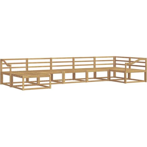 Conjunto de sofás de exterior 7 pcs Blanco vidaXL