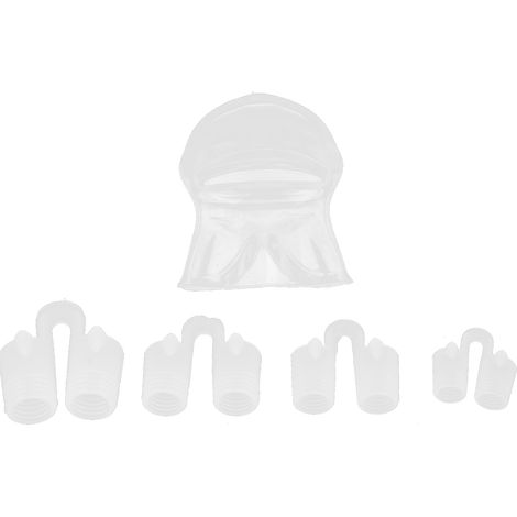 Kit anti-ronflement en silicone pour une respiration facilitée, bouchon nasal anti-ronflement, outil d'aide au sommeil et à la respiration (1/5)