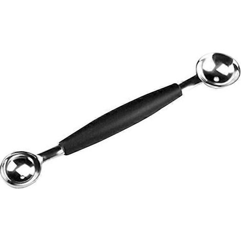 Cuillère à pommes - cuillère à melon en acier inoxydable (noire, longueur 18 cm) (1/5)