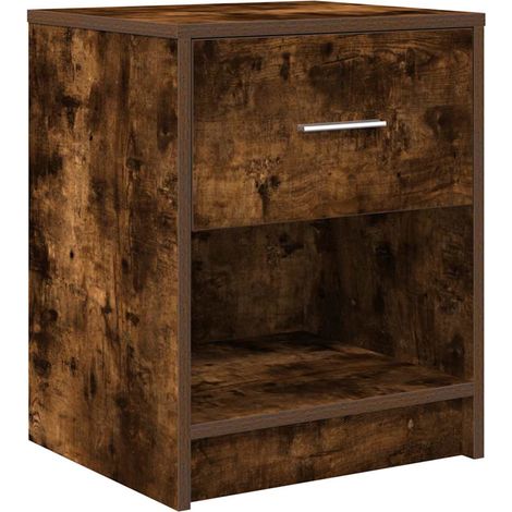 Maison Exclusive - Nachttisch mit Schublade Räuchereiche 40x34x50 (1/5)