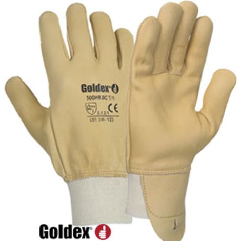 Wasserabweisende Handschuhe aus Rindnarbenleder SINGER - Größe 8 - 50 GHBBC08
