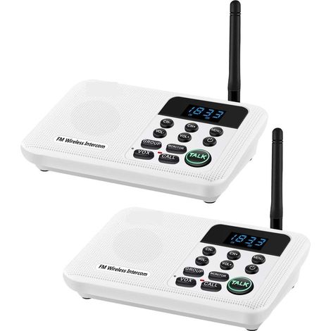 Système d'interphone sans Fil Monobloc for Maison, Bureau d'affaires, portée de 1 Mile, Communication d'interphone de pièce à pièce (1/5)