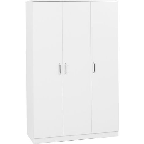 Dakota 3 Door Wardrobe - L48 x W110 x H175 cm - White