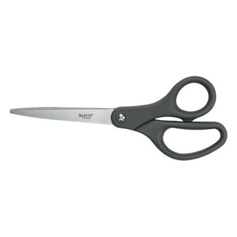 Leitz Titanium Scissors 205mm Stainless Steel with Titanium-Coated Blades on Plastic-Free Hanging Card