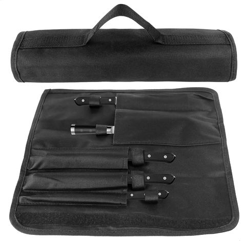 Malette Couteaux Professionnel,Etui Couteau Roll,Accessoire Cuisine Peut Contenir Cinq Couteaux de Tailles DifféRentes,Ensembles de Couteaux de Cuisine Oxford pour Les Passionnés (1/5)
