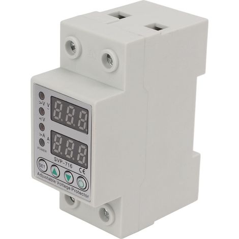 SVP-716 Protecteur intelligent de surtension/sous-tension à réarmement automatique réglable avec limitation de courant et temporisation 220 V CA 40 A (1/5)