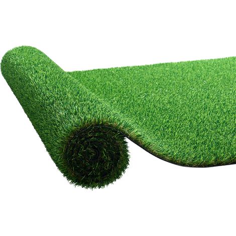 Mophorn Kunstrasen 304,8 x 198,12 cm, Rasenteppich mit 3,5 cm Florhöhe, künstlicher Rasen mit Drainagelöchern, individuell zuschneidbar, ideal für Balkon, Terrasse, Garten und Innenbereiche (1/5)