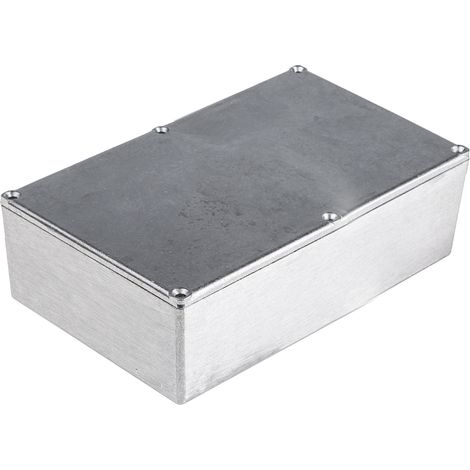 Boîtier RS PRO en Fonte d'aluminium, 152.2 x 82.2 x 50.8mm, Argent IP54, Blindé ( Prix pour 1 ) (1/3)