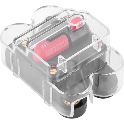 Disjoncteur DC 12V-24V 100A pour Voiture Bateau Moto Vélo, Protection Audio Stéréo Onduleur, Réarmement Manuel avec Couvercle Étanche (1/5)