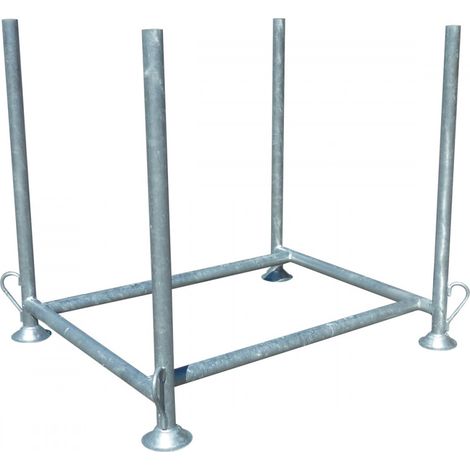 Moncoffrage – Panier de rangement pour étais – Acier galvanisé – Dimensions intérieures 100x85cm – Charge maximale 100 étais – 4 anneaux de levage (1/2)