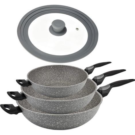 Universal lid with steam vent, suitable for 20, 22 and 24 cm diameter pans, grey (1/5)