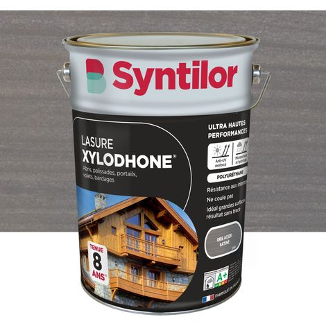 Lasure Xylodhone Syntilor 5L Gris Acier Satiné (1/4)