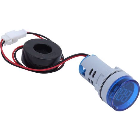 Ampèremètre numérique universel, voyant lumineux, 220 V CA, AD16-22DSA bleu (1/5)