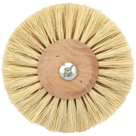 Ortviai Brosse de polissage en fibre de sisal 80 mm pour meuleuse électrique – idéale pour bois, pierres précieuses et petites surfaces (1/5)