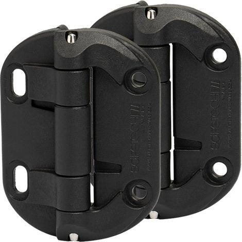 Charnières à tension neutre sans ressort, jardin, piéton extérieur pour portails métalliques jusqu'à 22,7 kg, design non corrosif et installation rapide, charnière de portail carrée (1/5)