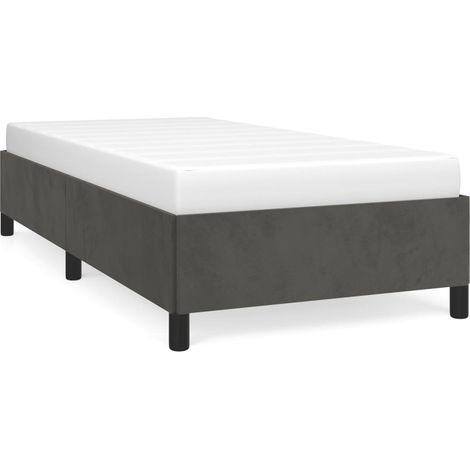Maison Exclusive - Cadre de lit sans matelas gris foncé 100x200 cm velours