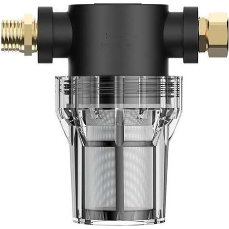 Garden hose filter / 5.1 cm with 80 mesh stainless steel screen - Sediment filter for water - Protection against debris (1/4)
