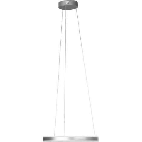 [GEBRAUCHT] B-Ware Fischer Honsel Hängeleuchte Led Sirko Nickel Weiß Fernbedienung ø 50 Cm Cct 40 W