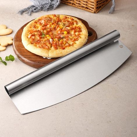 Tagliapizza in acciaio inox, 35 x 11 cm, colore argento. (1/4)