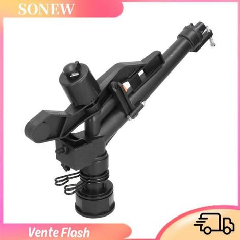 Sonew Arroseur à impact Arroseur D'irrigation G 1 1/2, Conception à Double Buse Réglable avec Culbuteur pour piscine jardin (1/5)