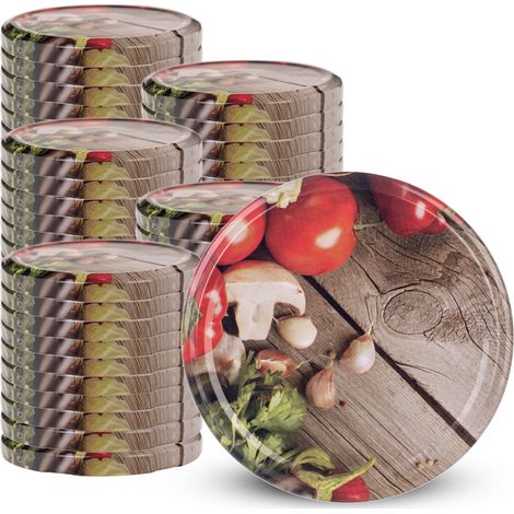KADAX Deckel fi82 Packung 50 Stück Gemüse W-08 Backofen