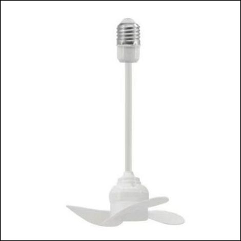 Ventilateur cyclonique compact à douille E27 universelle, avec prise murale spéciale pour dortoir étudiant et tuyau de 14 cm intégré. (1/5)