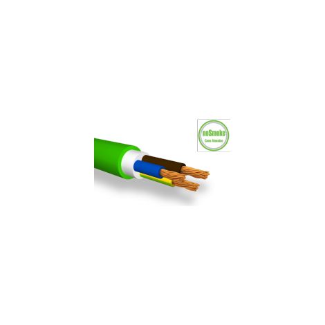 Câble FG16OM16 3G2.5 Sans fumée Vert de Guyane avec Jaune Vert