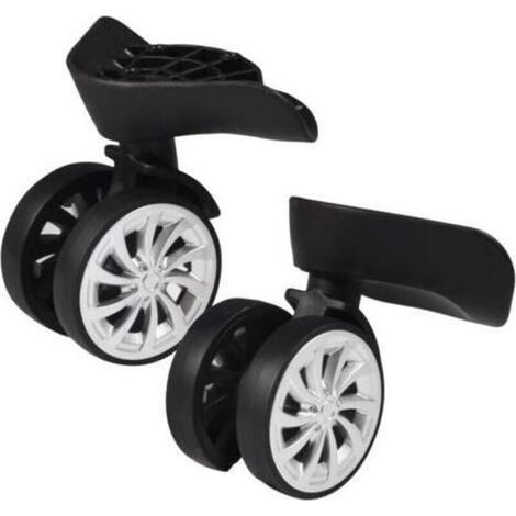 Roulette Pivotante en Caoutchouc, Bagage Valise Roues Pivotantes Remplacement 55mm Roulettes pour Chariot Valise Noir, Pack de 2 (1/5)