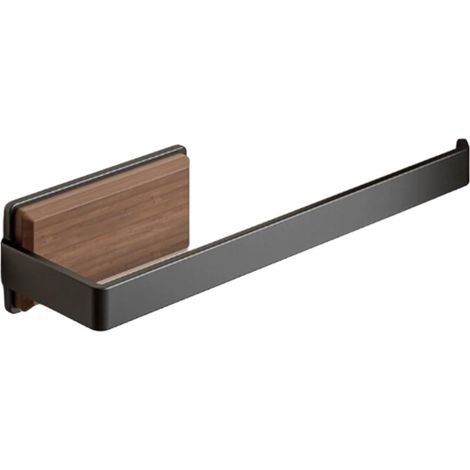 Porte-rouleau de cuisine en bois noir, installation rapide et (1/5)