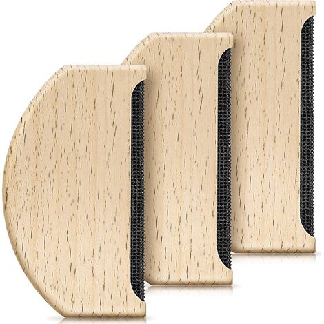 Cachemire Peigne Pull Rasoir Laine Peigne Bois Boulochage Peluche Fuzz Tissu Détrait manuel Portable Vêtements Outil de brosse pour le dé-boulochage (1/3)