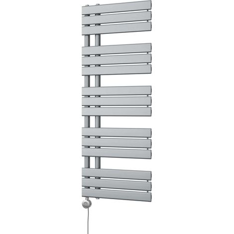 Tristan - Silver Electric Towel Rail H1292mm x W500mm 600w Thermostatic (1/3)