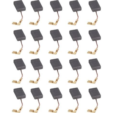 20 pièces balais de charbon, balais de charbon de moteur remplacement de balais de charbon de moteur électrique professionnel pour meuleuse d'angle de perceuse (1/5)