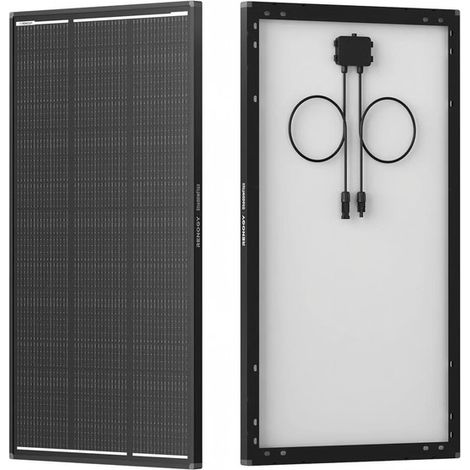 Panneau Solaire Rénové Renogy 120W 12V Monocristallin – Module Solaire Rigide Haute Efficacité avec Cellules de Grade A pour Systèmes Hors-Réseau, Caravanes et Bateaux (1/5)