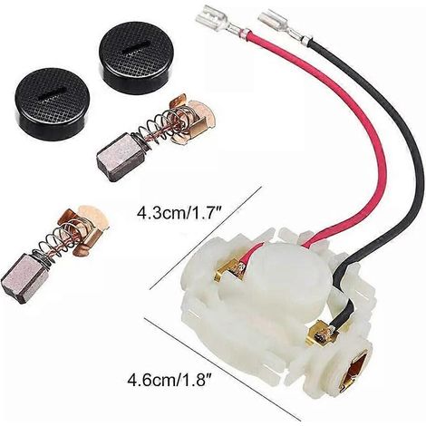 Balais de carbone + capuchons + porte-balais pour Makita BGA450 BGA452 DGA452 BJS161 (1/5)