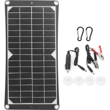 -Panneau Solaire Flexible Monocristallin USB 10W Portable pour Chargement Urgence Camping (1/4)