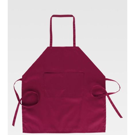 Delantal con peto infantil de color liso WORKTEAM Lo Pequeño M1000 12 Granate