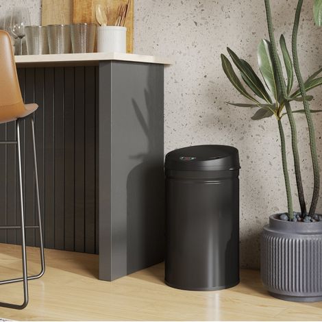 Pattumiera sensore 30 L soft close acciaio inox OKMYHOME (1/4)