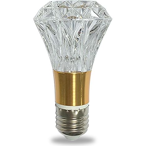 Ampoule Cristal Acrylique 5W à Vis Edison 85-265V, Lumière Chaude 3000K, Culot E27 Ampoule Décorative Professionnelle (1 Pièce E27-B009) [Classe énergétique F] (1/5)