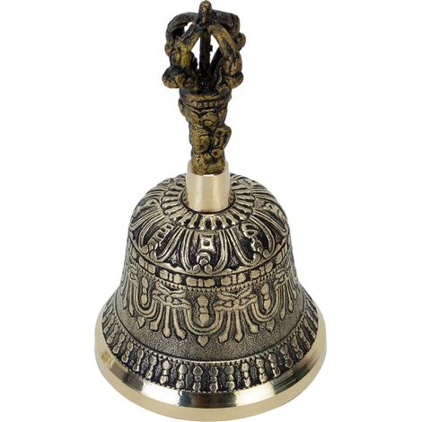 Campana budista tibetana para meditación y oración Dorje Vajra – Regalo de Navidad