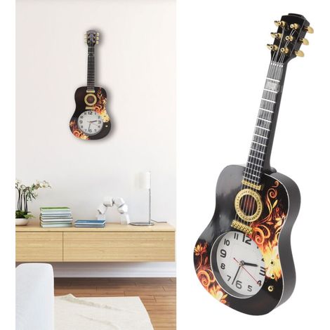 Lautloser Wandwecker mit Ukulelen-Simulation 5681CC (46 x 17 x 4,5 cm) für Büro, Studentenwohnheim, Wohnzimmer, Küche (1/5)