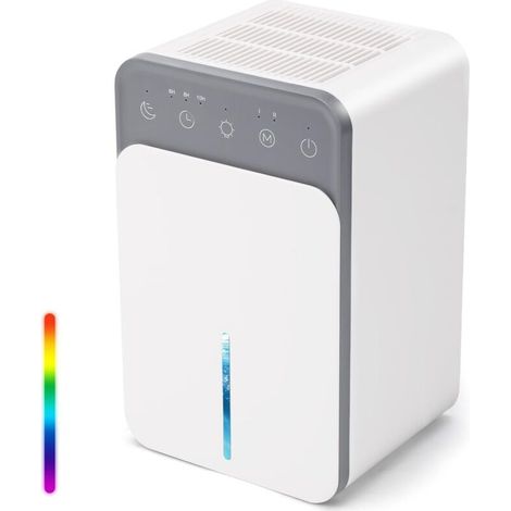 1500ml Air Dehumidifier, Portable Electric Dehumidifier, Automatic Defrost, 7 Colours, Quiet Operation, Automatic Shut-off, Timer for Home, Bathroom (1/5)