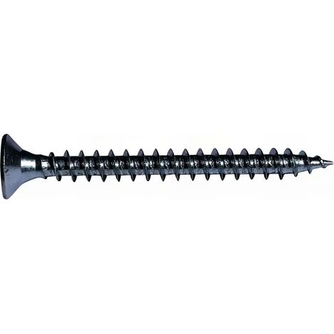 Vis bois tête fraisée Pozidriv 5 x 60 mm Zinguée blanc - Boite de 250 pcs - VAFC0506002B