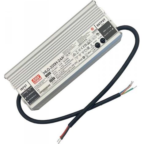 MW MEAN WELL HLG-320H-24A Alimentatore Led Driver CV CC IP67 320W 24V 13,34A Input 220V e 110V