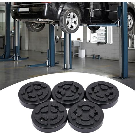 5pcs 4,7 pouces rond tapis en caoutchouc, tapis de levage de voiture universelle, support de vérin pad, voiture lifter Truck lifter clip Welded side rack Rail Protector