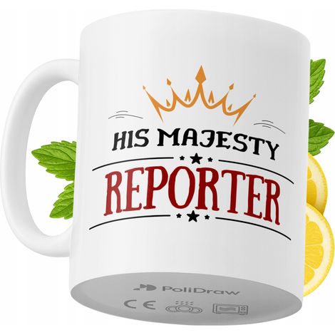 Mug humoristique pour reporter, avec un texte amusant et un design graphique original. Idéal pour les anniversaires, les fêtes et les occasions spéciales. Mug premium pour la maison, le bureau et le t (1/5)