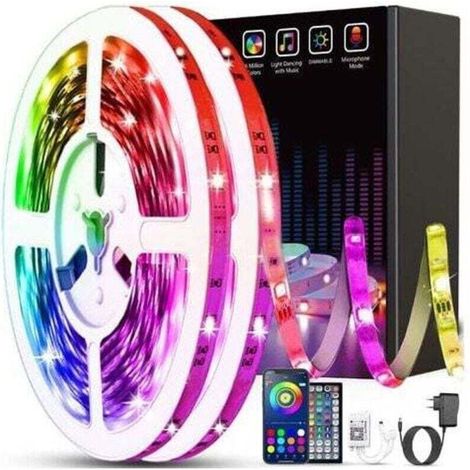 Striscia LED da 30 m, LED Bluetooth per camera da letto, striscia LED controllata tramite telecomando APP, LED per camera da letto [Classe energetica A+]. (1/4)