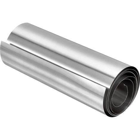 Rouleau de Feuille en Acier Inoxydable 304, 0,3 mm x 150 mm x 1 M, Finition Polie, Plaque de Métal Pour L'Artisanat, L'Équipement Électronique, Ton Argenté (1/4)
